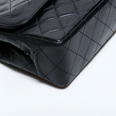 シャネル CHANEL 2番台 1989-1991 パリ限定 マトラッセ チェーン ラムスキン ハンドバッグ ブラック WS22828