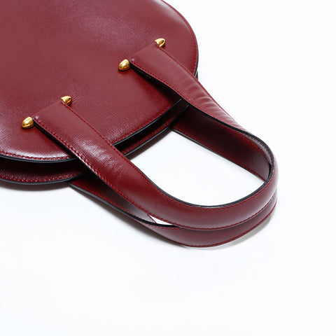 CARTIER Leather Must Do Handbag Red WS22829