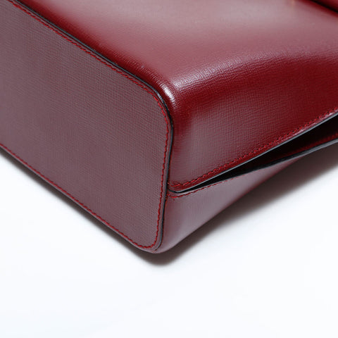 カルティエ CARTIER レザー マスト ドゥ ハンドバッグ レッド WS22829