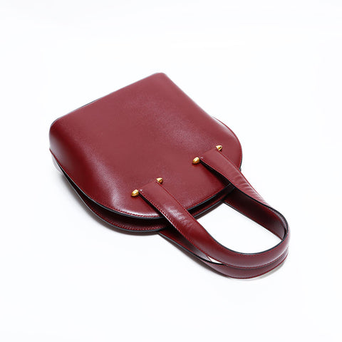 カルティエ CARTIER レザー マスト ドゥ ハンドバッグ レッド WS22829