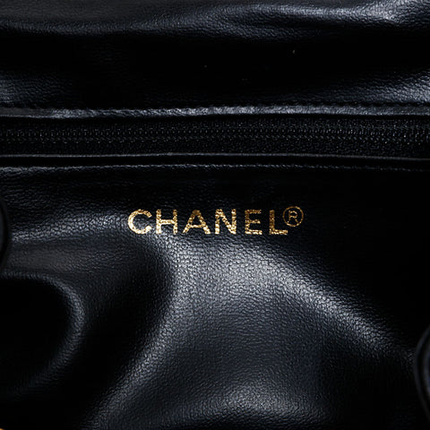 シャネル CHANEL 1番台 1989-1991 キャビアスキン チェーン リュック・デイパック ブラック WS22831