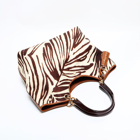 Salvatore Ferragamo Straw basket bag Tote Bag Brown WS22833