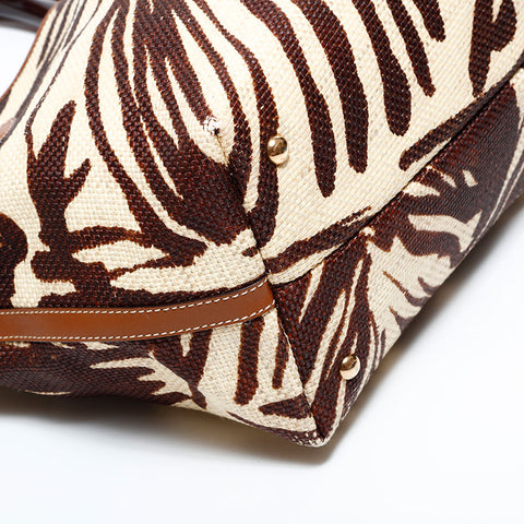 Salvatore Ferragamo Straw basket bag Tote Bag Brown WS22833