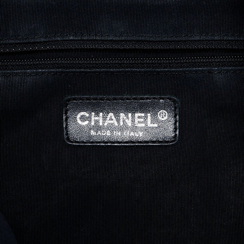 CHANEL No. 13 2009-2010 Caviar Skin COCO Mark Shoulder Bag black WS22838