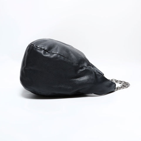CHANEL No. 13 2009-2010 Caviar Skin COCO Mark Shoulder Bag black WS22838