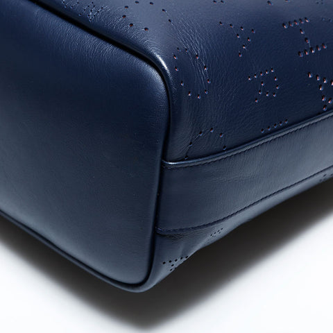 CHANEL 27th Series 2019 2-way Pouch with Punching Logo Chain Tote Bag Navy WS22840