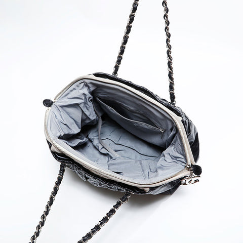 CHANEL No. 13 2009-2010 Matelasse Chain Shoulder Bag black WS22844
