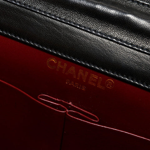 CHANEL No. 3 1994-1996 Lambskin Paris Limited Edition Flap Shoulder Bag black WS22846