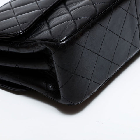 CHANEL No. 4 1996-1997 Lambskin Double Face Handbag black WS22848