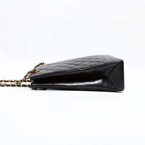 CHANEL No. 3 1994-1996 Lambskin Matelasse Shoulder Bag black WS22849