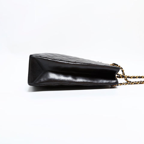 CHANEL No. 3 1994-1996 Lambskin Matelasse Shoulder Bag black WS22849