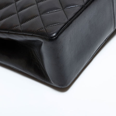 CHANEL No. 3 1994-1996 Lambskin Matelasse Shoulder Bag black WS22849