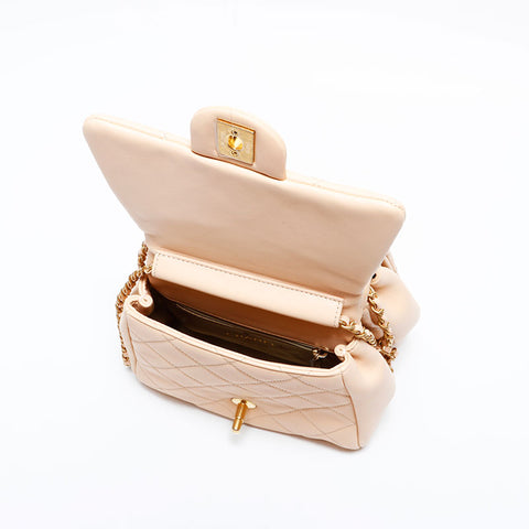 CHANEL 27th Series 2019 Lambskin Matelasse Double Bag Chain Twins Shoulder Bag beige WS22852