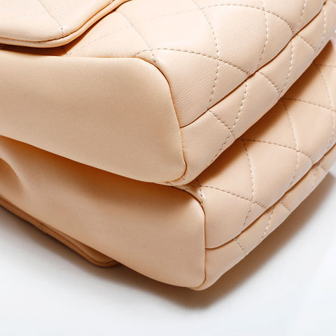 CHANEL 27th Series 2019 Lambskin Matelasse Double Bag Chain Twins Shoulder Bag beige WS22852