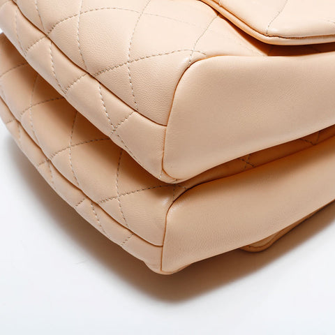 CHANEL 27th Series 2019 Lambskin Matelasse Double Bag Chain Twins Shoulder Bag beige WS22852