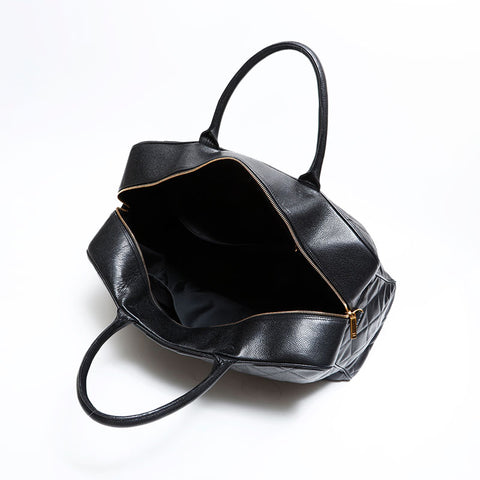 CHANEL Caviar Skin Matrasse Boston bag black WS22854