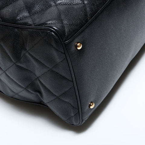 CHANEL Caviar Skin Matrasse Boston bag black WS22854