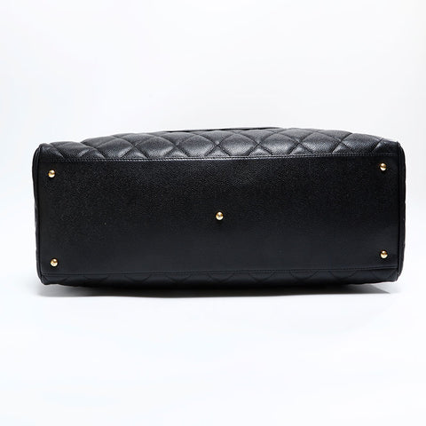 CHANEL Caviar Skin Matrasse Boston bag black WS22854
