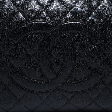 CHANEL Caviar Skin Matrasse Boston bag black WS22854