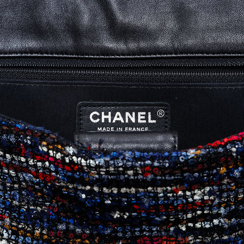 CHANEL No. 21 2015-2016 Tweed Wool Flap Shoulder Bag multicolor WS22856