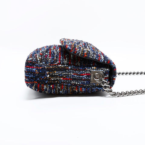 CHANEL No. 21 2015-2016 Tweed Wool Flap Shoulder Bag multicolor WS22856