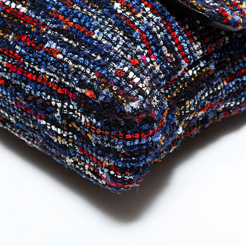 CHANEL No. 21 2015-2016 Tweed Wool Flap Shoulder Bag multicolor WS22856