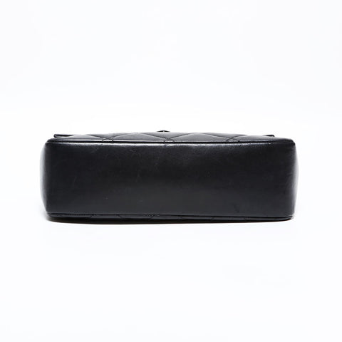 シャネル CHANEL ラムスキン マトラッセ チェーン ショルダーバッグ ブラック WS22858