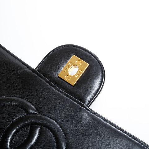 シャネル CHANEL 4番台 1996-1998 マトラッセ ラムスキン 30 ショルダーバッグ ブラック WS22859