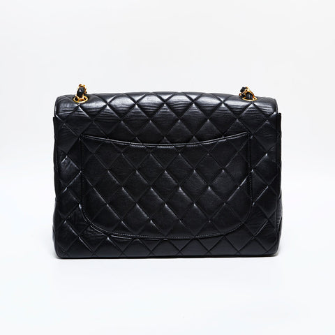 シャネル CHANEL 4番台 1996-1998 マトラッセ ラムスキン 30 ショルダーバッグ ブラック WS22859