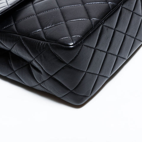 シャネル CHANEL 4番台 1996-1998 マトラッセ ラムスキン 30 ショルダーバッグ ブラック WS22859