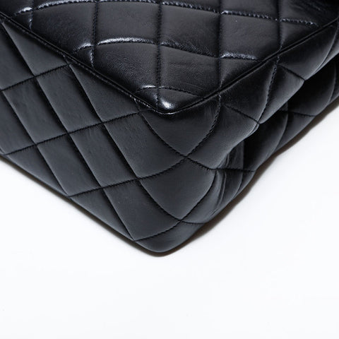 シャネル CHANEL 4番台 1996-1998 マトラッセ ラムスキン 30 ショルダーバッグ ブラック WS22859