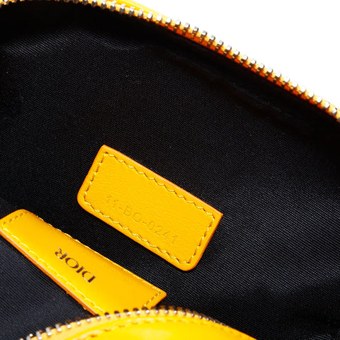 Christian Dior Trotter Leather Oblique Shoulder Bag yellow WS22861