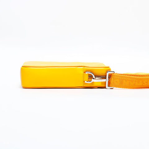 Christian Dior Trotter Leather Oblique Shoulder Bag yellow WS22861