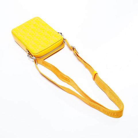 Christian Dior Trotter Leather Oblique Shoulder Bag yellow WS22861