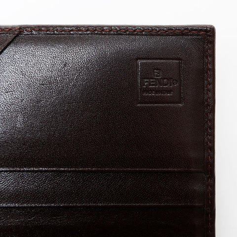 フェンディ FENDI ズッカ キャンバス 長財布 ブラウン WS22862