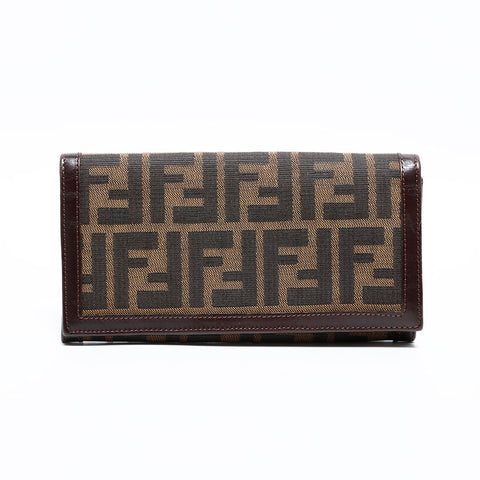 フェンディ FENDI ズッカ キャンバス 長財布 ブラウン WS22862