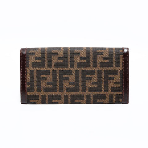 フェンディ FENDI ズッカ キャンバス 長財布 ブラウン WS22862
