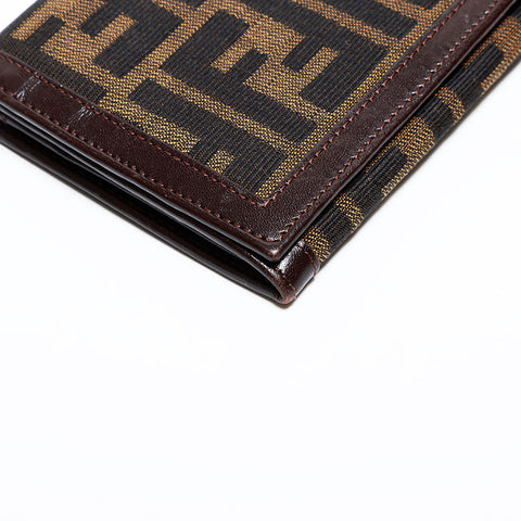 フェンディ FENDI ズッカ キャンバス 長財布 ブラウン WS22862