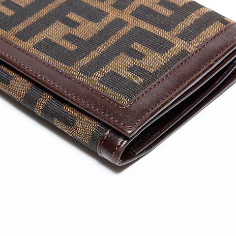 フェンディ FENDI ズッカ キャンバス 長財布 ブラウン WS22862