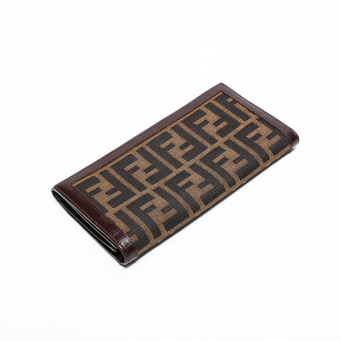 フェンディ FENDI ズッカ キャンバス 長財布 ブラウン WS22862