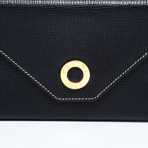 CELINE leather Purse black WS22863