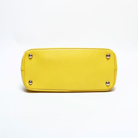 PRADA Saffiano Leather 2way Handbag yellow WS22865