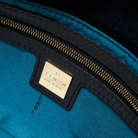 FENDI Suede manma bucket Shoulder Bag black WS22866