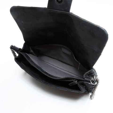 CHANEL No. 17 2012-2013 Matelasse Wild Stitch Shoulder Bag black WS22870