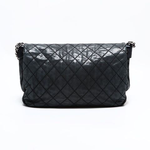 CHANEL No. 17 2012-2013 Matelasse Wild Stitch Shoulder Bag black WS22870