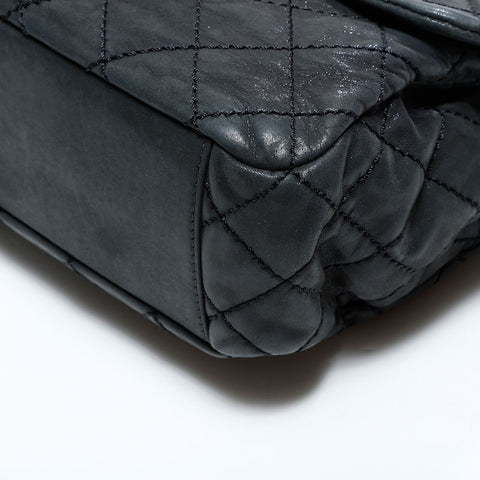 CHANEL No. 17 2012-2013 Matelasse Wild Stitch Shoulder Bag black WS22870