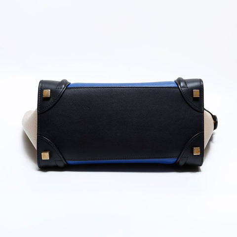 CELINE Leather Luggage Mini Handbag multicolor WS22871