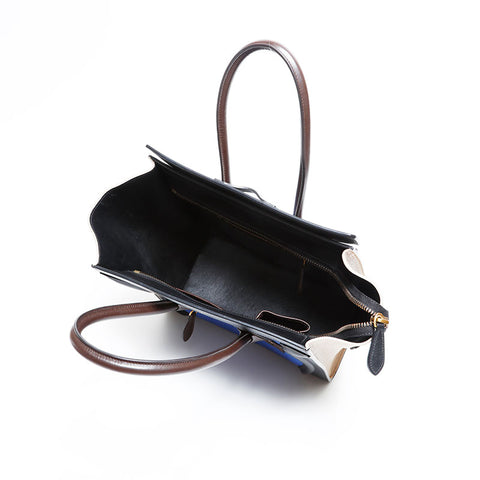 CELINE Leather Luggage Mini Handbag multicolor WS22871