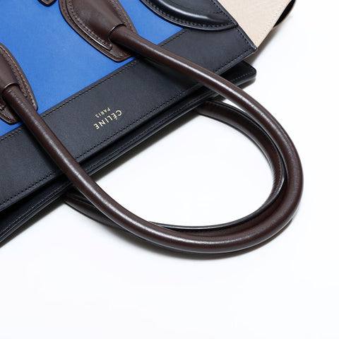 CELINE Leather Luggage Mini Handbag multicolor WS22871