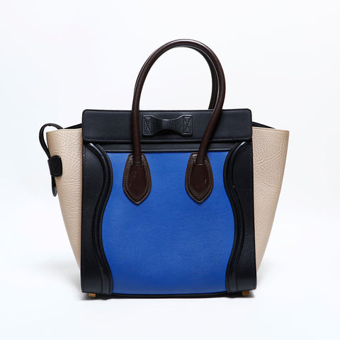 CELINE Leather Luggage Mini Handbag multicolor WS22871